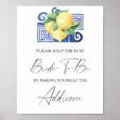 Lemon Citrus - help het drukbezette bruidsadres Poster (Voorkant)