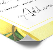 Lemon Citrus - help het drukbezette bruidsadres Poster (Hoek)