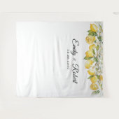 Lemon Citrus Huwelijksceremonie Achtergrond Wandkleed (Voorkant (horizontaal))