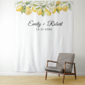 Lemon Citrus Huwelijksceremonie Achtergrond Wandkleed (In situ)