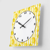 Lemon Citrus leuke keuken tuinsklok Vierkante Klok (Hoek)