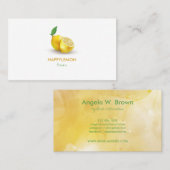 Lemon Citrus Limoen Simple Aromatic Visitekaartje (Voorkant / Achterkant)
