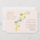 Lemon Citrus Main Squeeze Blush Vrijgezellenfeest Kaart (Voorkant)