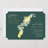 Lemon Citrus Main Squeeze Green Vrijgezellenfeest Kaart (Voorkant)