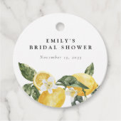 Lemon Citrus Main Squeeze Vrijgezellenfeest Bedankjes Labels (Voorkant)