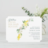 Lemon Citrus Main Squeeze Vrijgezellenfeest Kaart (Staand voorkant)