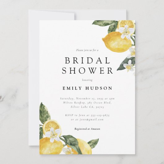 Lemon Citrus Main Squeeze Vrijgezellenfeest Kaart (Voorkant)