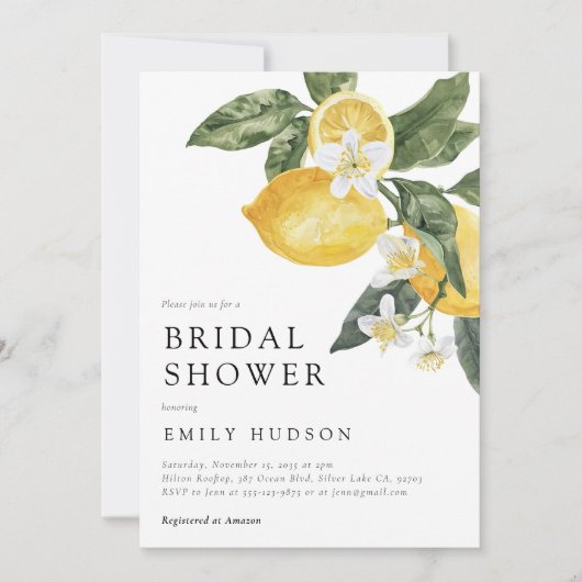 Lemon Citrus Main Squeeze Vrijgezellenfeest Kaart (Voorkant)