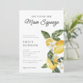 Lemon Citrus Main Squeeze Vrijgezellenfeest Kaart (Staand voorkant)