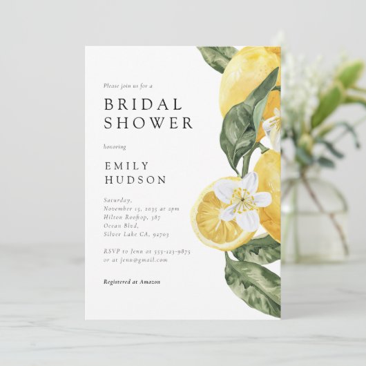 Lemon Citrus Main Squeeze Vrijgezellenfeest Kaart (Staand voorkant)