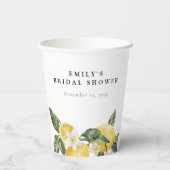 Lemon Citrus Main Squeeze Vrijgezellenfeest Papieren Bekers (Achterkant)