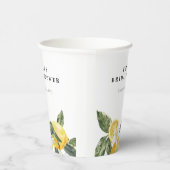 Lemon Citrus Main Squeeze Vrijgezellenfeest Papieren Bekers (Rechts)