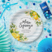 Lemon Citrus Main Squeeze Vrijgezellenfeest Papieren Bordje (Feest)