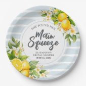 Lemon Citrus Main Squeeze Vrijgezellenfeest Papieren Bordje (Voorkant)