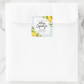 Lemon Citrus Main Squeeze Vrijgezellenfeest Vierkante Sticker (Tas)