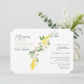 Lemon Citrus Mama's Main Squeeze Baby shower Kaart (Staand voorkant)