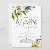 Lemon Citrus Mama's Main Squeeze Baby shower Kaart (Voorkant)
