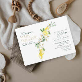 Lemon Citrus Mama's Main Squeeze Baby shower Kaart