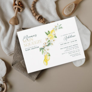 Lemon Citrus Mama's Main Squeeze Baby shower Kaart