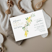 Lemon Citrus Mama's Main Squeeze Baby shower Kaart