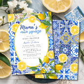 Lemon Citrus Mama's Main Squeeze Baby shower Kaart