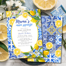 Lemon Citrus Mama's Main Squeeze Baby shower