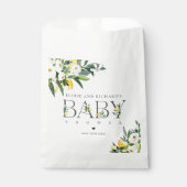 Lemon Citrus Mediterranean Botanical Baby shower Bedankzakje (Voorkant)