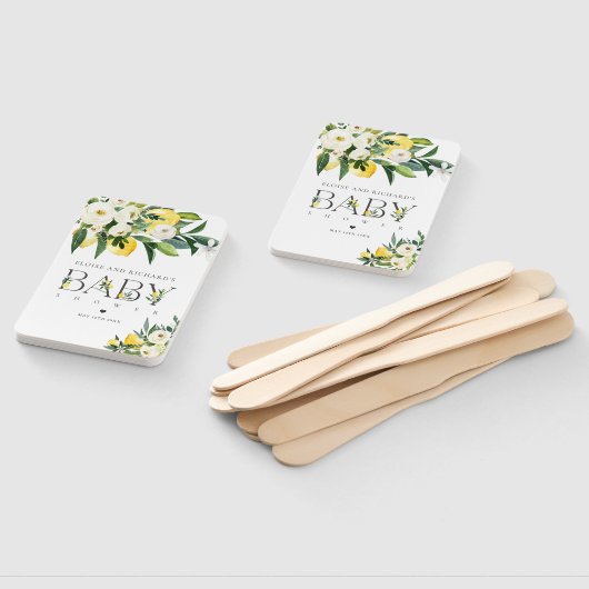 Lemon Citrus Mediterranean Botanical Baby shower Handwaaier (Niet-gemonteerd)