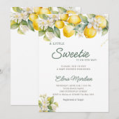 Lemon Citrus Mediterranean Botanical Baby shower Kaart (Voorkant / Achterkant)