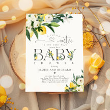 Lemon Citrus Mediterranean Botanical Baby shower