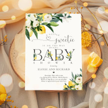 Lemon Citrus Mediterranean Botanical Baby shower