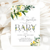 Lemon Citrus Mediterranean Botanical Baby shower Kaart