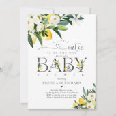 Lemon Citrus Mediterranean Botanical Baby shower Kaart (Voorkant)