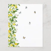 Lemon Citrus Modern Baby shower Invitation (Achterkant)