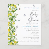 Lemon Citrus Modern Baby shower Invitation (Voorkant)