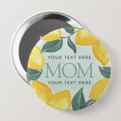 Lemon Citrus MOM Baby shower Button Pin (Voorkant /achterkant)
