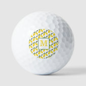 Lemon Citrus Monogram Golfballen (Voorkant)