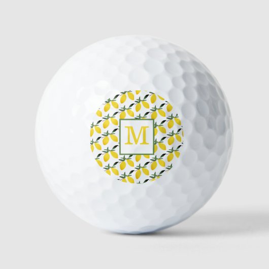 Lemon Citrus Monogram Golfballen