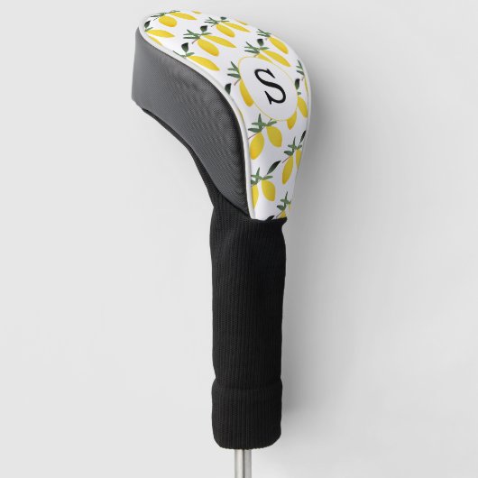 Lemon Citrus Monogram Golfheadcover (Schuin)