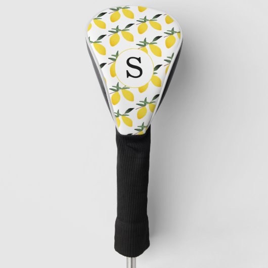 Lemon Citrus Monogram Golfheadcover (Voorkant)
