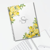 Lemon Citrus Monogram Notitieboek