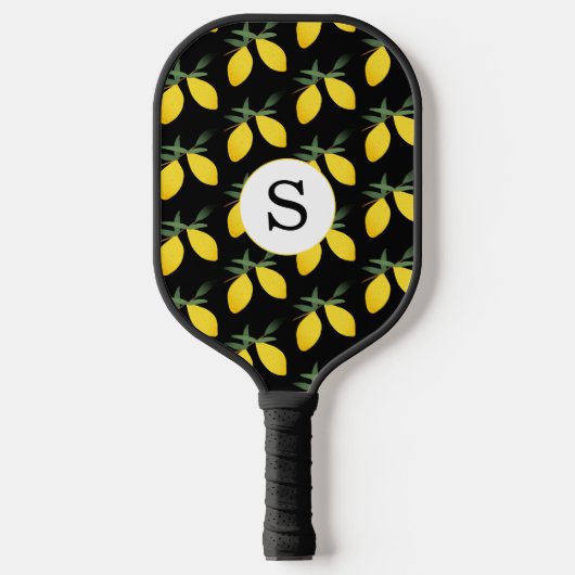 Lemon Citrus Monogram Pickleball Paddle (Voorkant)