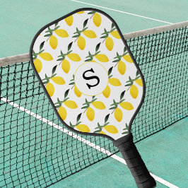 Lemon Citrus Monogram Pickleball Paddle