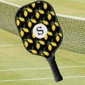 Lemon Citrus Monogram Pickleball Paddle