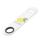 Lemon Citrus Monogram White Speed Flessenopener (Voorkant Gekanteld)