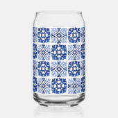 Lemon Citrus Navy Blue Italian Mediterranean Blikvorm Glas (Achterkant)