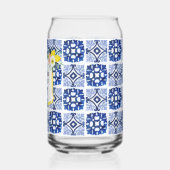 Lemon Citrus Navy Blue Italian Mediterranean Blikvorm Glas (Links)