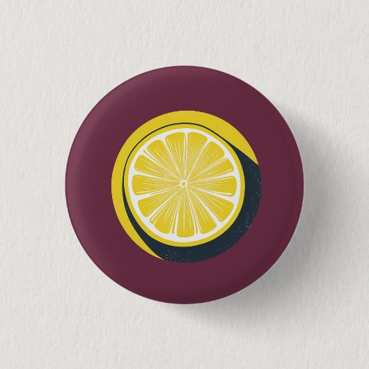 Lemon Citrus Ontwerp - Kleine Knop Ronde Button 3,2 Cm (Voorkant)