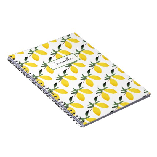 Lemon Citrus Pattern Name Notitieboek (Rechterzijde)