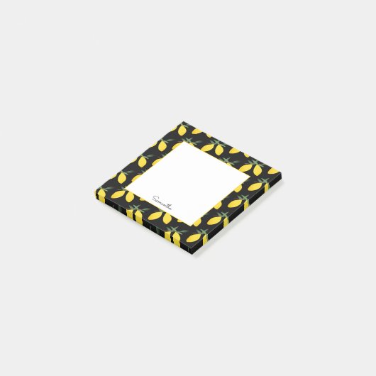 Lemon Citrus Pattern Post-it® Notes (Schuin)